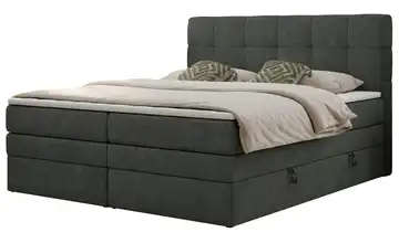 Boxspringbett mit Bettkasten Luka King 200x200 cm H3 Dunkelgrau Webstoff