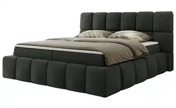 Boxbett mit Bettkasten Nira 140x200 cm H3 Dunkelgrau Webstoff