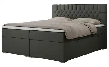 Boxbett mit Bettkasten Pera 140x200 cm H3 Anthrazit Kunstleder