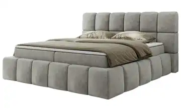 Boxbett mit Bettkasten Nira 140x200 cm H3 Hellgrau Webstoff