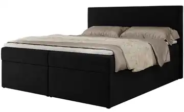Boxbett mit Bettkasten Jaguar 180x200 cm H3 Schwarz