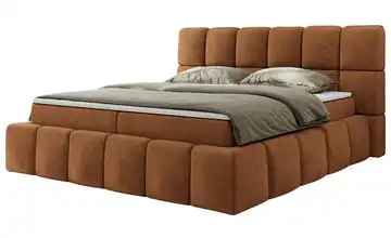 Boxbett mit Bettkasten Nira 120x200 cm H3 Orange Webstoff