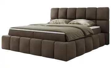 Boxbett mit Bettkasten Nira H3 bronzefarben 200x200 cm Samt