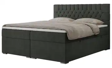 Boxbett mit Bettkasten Pera 140x200 cm H3 Dunkelgrau Webstoff