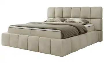 Boxbett mit Bettkasten Nira H4 Creme 120x200 cm Samt