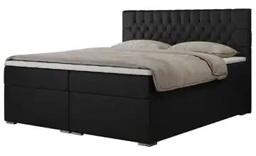 Boxbett mit Bettkasten Pera Schwarz H3 180x200 cm Kunstleder
