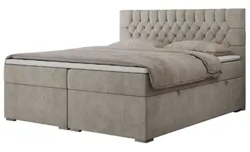 Boxbett mit Bettkasten Pera 140x200 cm H3 Beige Webstoff