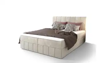 Boxbett mit Stauraum Bahama 160x200 cm Creme