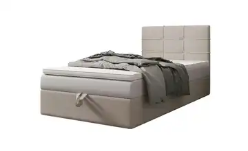 Boxbett mit Stauraum, Matratze H3 und Topper Duo 2 120x200 cm Beige