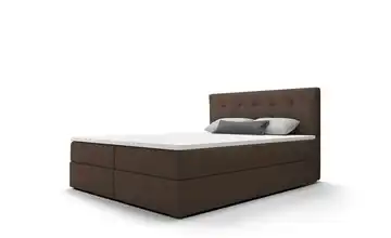 Boxbett mit Stauraum, Matratze H3 und Topper Fado 2 200x200 cm Dunkelbraun