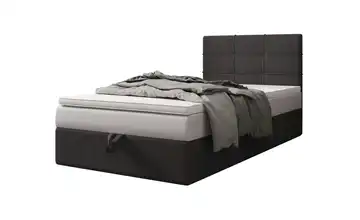 Boxbett mit Stauraum, Matratze H3 und Topper Duo 2 90x200 cm Grau