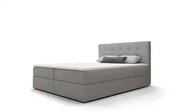 Boxbett mit Stauraum, Matratze H3 und Topper Fado 2 200x200 cm Grau