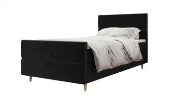 Boxbett mit Stauraum Flo Plus 90x200 cm Schwarz