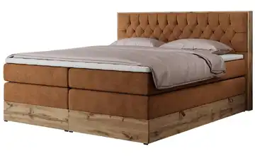 Boxspringbett mit Bettkasten Amore King 140x200 cm H3 Orange Webstoff