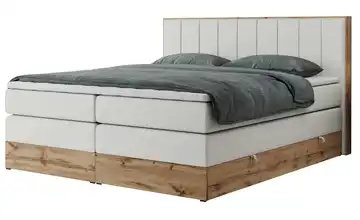 Boxspringbett mit Bettkasten Bellissimo King 200x200 cm H3 Weiß Kunstleder