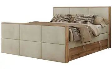 Boxspringbett mit Bettkasten Albero 2 King Duo Creme Samt 120x200 cm H3
