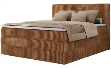 Boxspringbett mit Bettkasten Tiliano King 140x200 cm H3 Orange