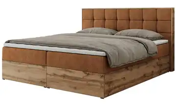 Boxbett mit Bettkasten Albero 1 120x200 cm H3 Orange Webstoff