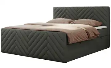 Boxbett mit Bettkasten Paris Duo 180x200 cm H3 Anthrazit Kunstleder