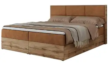 Boxbett mit Bettkasten Albero 2 120x200 cm H3 Orange Webstoff