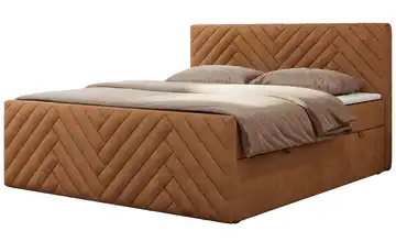 Boxbett mit Bettkasten Paris Duo 120x200 cm Orange Webstoff H3