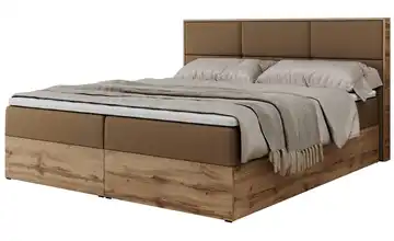 Boxbett mit Bettkasten Albero 2 120x200 cm H4 Braun Kunstleder