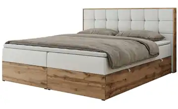 Boxbett mit Bettkasten Albero 1 Weiß H4 180x200 cm Kunstleder