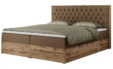 Boxbett mit Bettkasten Amore Kunstleder H3 Braun 160x200 cm