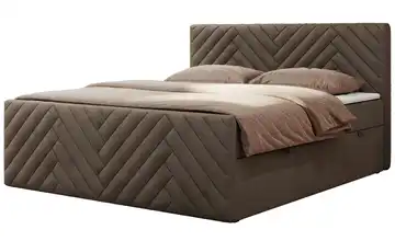 Boxbett mit Bettkasten Paris Duo 140x200 cm H3 bronzefarben Samt