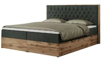 Boxbett mit Bettkasten Amore 180x200 cm H3 Dunkelgrau Webstoff