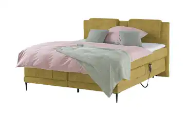 switch Motor-Boxspringbett Wave Senfgelb 140 cm