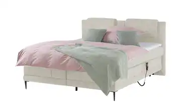 switch Motor-Boxspringbett Wave Creme 140 cm