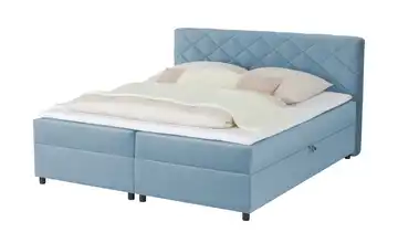 Boxbett mit Bettkasten Vegas II Kaltschaumkern 160 cm H1 & H4 Hellblau