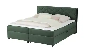 Boxbett mit Bettkasten Vegas II 180 cm H3 Viscoschaumkern Waldgrün