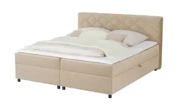 Boxbett mit Bettkasten Vegas II 180 cm H3 & H4 Viscoschaumkern Beige