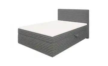 Boxspringbett 140x200 cm 145 cm Dunkelgrau