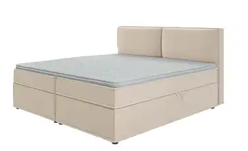 Boxspringbett 200x200 cm 200 cm Beige