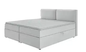 Boxspringbett 200x200 cm 200 cm silberfarben