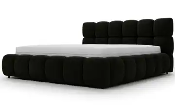 Polsterbett 160x200 cm 186 cm Schwarz