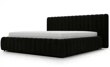 Polsterbett 160x200 cm Schwarz 212 cm