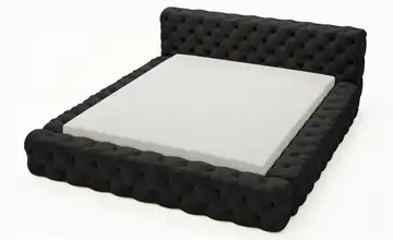 Polsterbett 140x200 cm Schwarz 178 cm