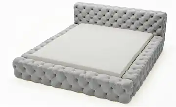 Polsterbett 140x200 cm Hellgrau 178 cm