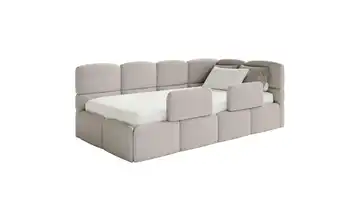 Selsey Polsterliege mit Matratze und Rausfallschutz Cloudy Rausfallschutz rechts mit Matratze Greige