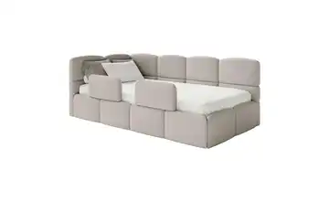 Selsey Polsterliege mit Rausfallschutz Cloudy Rausfallschutz links ohne Matratze Greige