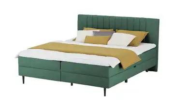 switch Polsterbett mit Bettkasten Tango Flaschengrün 180 cm