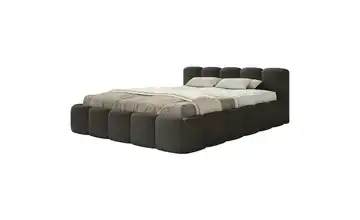 Selsey Polsterbett Cloudy Low ohne Bettkasten 200x200 cm Marineblau Chenille