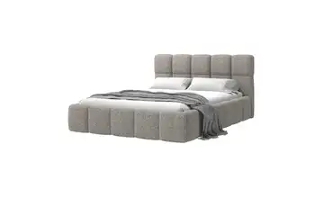 Selsey Polsterbett mit Lattenrost Cloudy Webstoff ohne Bettkasten Dunkelbeige 140x200 cm