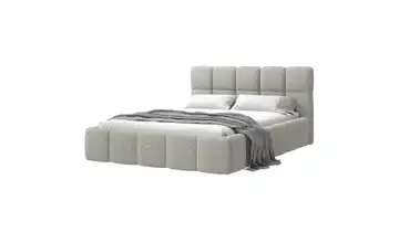 Selsey Polsterbett mit Bettkasten Cloudy Webstoff mit Bettkasten Greige 160x200 cm