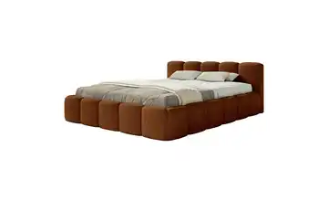 Selsey Polsterbett mit Bettkasten Cloudy Low mit Bettkasten 200x200 cm Kupferfarben Chenille