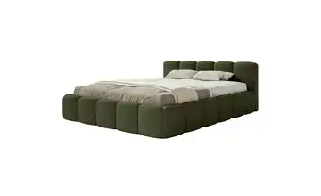 Selsey Polsterbett mit Bettkasten Cloudy Low mit Bettkasten 180x200 cm Olivgrün Chenille